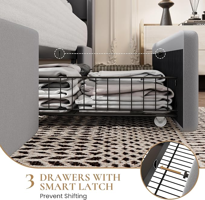SHA CERLIN Queen Bed Frame - Image 6
