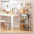 4NM Extra Wide 5 Tiers No Assembly Book Shelves, 51.2" H Folding Bookshelf - Image 3