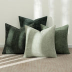MIULEE Soft Decorative Chenille Pillow Covers Forest Green 18x18 Pack of 4 | - Image 3