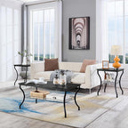 VECELO 3 Pieces Living Room Table Sets, Coffee and End Tables - Image 2