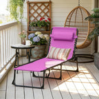 Outsunny Folding Chaise Lounge Chair, Patio Sun Tanning Chair, Outdoor Chaise - Image 8