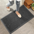 Sturdy Front Door Mat, Absorbent Muddy Dirt Resist Welcome Door Mats Outdoor by HIYARD