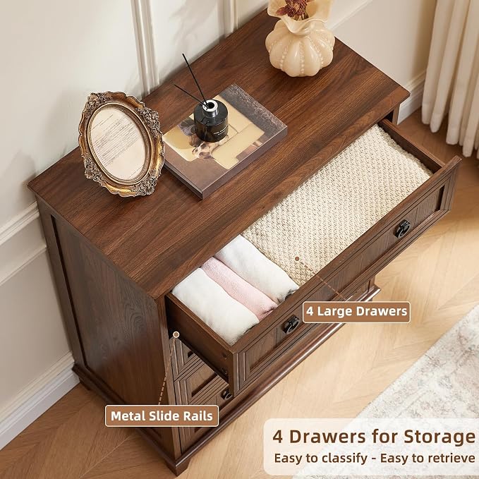 Joaxswe Farmhouse 4 Drawer Dresser - Image 7