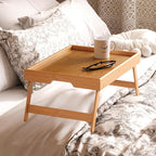 Fibogollo 4 Pack Bamboo Bed Tray Table - Image 3