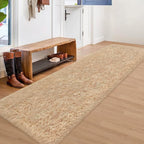 2x8 Bedside Area Rugs for Bedroom Soft Fluffy Shag Beige Rug for Hallway - Image 2