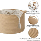 90L Extra Large Blanket Basket, Woven Rope Laundry Basket Hamper - Image 3
