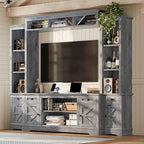 AMERLIFE 98" Farmhouse Entertainment Center Fits 75" TVs, Wall Unit - Image 6