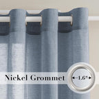 H.VERSAILTEX Linen Semi Sheer Curtains 72 inch Length Energy Saving Easy Care - Image 2