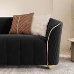 2-Piece Luxury Velvet Sofa Set for Living Room, Elegant Design Couch Set - Image 6