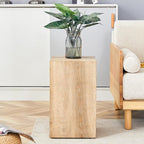 Rustic Natural Rectangular End Coffee Table, Modern Elegant Bedside Nightstand - Image 9