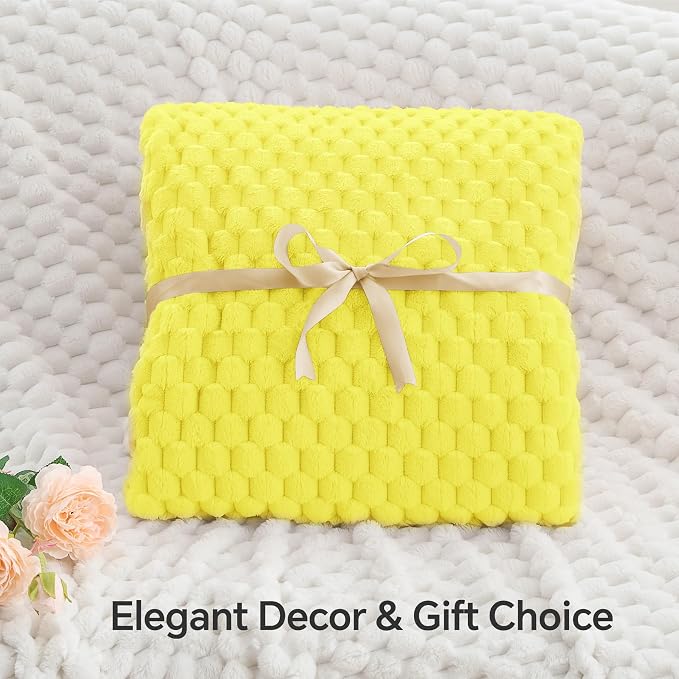 BEDELITE Amber Yellow Throw Blanket - Image 4
