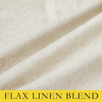 NICETOWN Natural Full Blackout Back Tab Linen Curtains 84" Long 2 Panels - Image 9