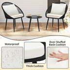 wildformers 3 Pieces Bistro Set, Woven Rope Chair - Image 4