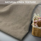 Pitalk Taupe Short Linen Curtain Living Room Back Tab Rod Pocket Lightweight - Image 7
