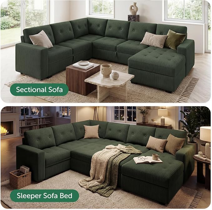 HONBAY Sectional Sleeper Sofa Bed - Image 4