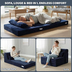 Tiita Folding Sofa Bed Single Size, Convertible Sleeper Chair Mattress - Image 4