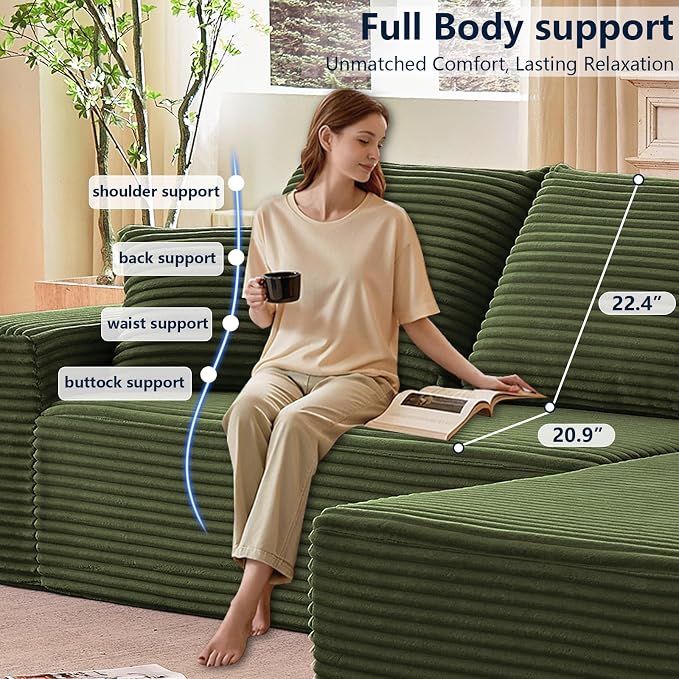 108" Modular Sectional Sofa, Sponge Sofa - Image 5