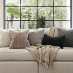MIULEE Decorative Couch Throw Pillow Covers 22x22 Inch Light Khaki 2 Pack | - Image 3