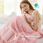 Bedsure Soft Coral Pink Throw Blanket - Image 4