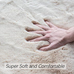 ORINOVA Light Brown Beige Fluffy Faux Fur Rugs - Image 5