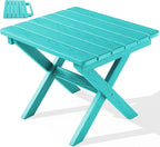 SERWALL Adirondack Side Table, No Assembly Outdoor End Table, HDPE Small by SERWALL