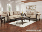 Hernen Carved Wood Frame Sofa - Image 3