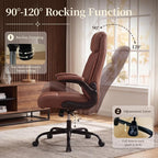 Office Chair, Leather Ergonomic Computer Desk Chair - Image 5