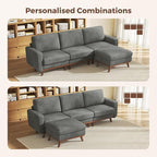 Vesgantti 97" Modular Sectional Sofa Dark Gray, L-Shaped Couch - Image 3