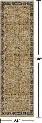 Soft Taupe 2x7 Runner Rug for Hallway, Natural Runner Rug for Kitchen, Non-Slip - Image 2