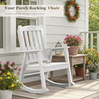 Greesum Outdoor Rocking Chair, 300lbs All-Weather Patio Rocker, Rust-Proof & - Image 7