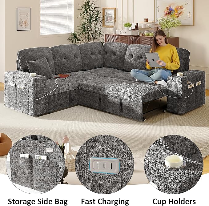 Modular Sectional Sleeper Sofa - Image 4