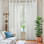 BGment Navy Blue Vintage Floral French Country Curtains 96 Inch Length - Image 2