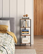 TUTOTAK Corner Shelf, 4-Tier Corner Bookshelf - Image 5