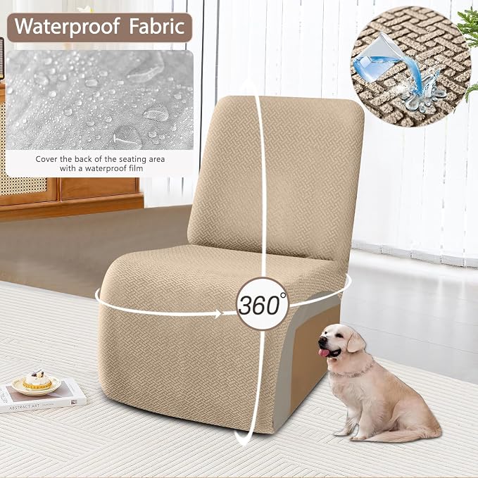 ALIECOM 100% Waterproof Recliner Sectional Couch Covers L Shape Stretch Corner - Image 4