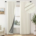 78 Inch Curtains 2 Panel for Bedroom Full Blackout Neutral Boho Window Drape by Pitalk