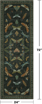 Washable Insect 2x6 Runner Rug for Hallway- Stain Resistant Kitchen Runners - Image 2