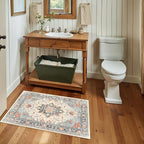 RELEANY Washable Area Rug, Small 2'x4', Water Repellent, Pet Friendly, Vintage - Image 9