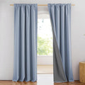 NICETOWN Full Blackout Linen Curtains 102" Length by NICETOWN