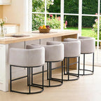 ClinQ 26" H Counter Height Bar Stools Set of 3, Modern Barrel Counter Stools - Image 6