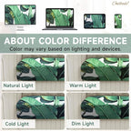 CALBODE 12 Pcs Stretch Outdoor Seat Cushion Covers, Monstera | Washable - Image 7