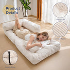 MAXYOYO Folding Sofa Bed, L-Shaped Convertible Sofa Foldable Sleeper Couch - Image 8