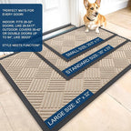 OLANLY Front Door Mat Outside Entrance 47x32, Waterproof Heavy-Duty Doormat | - Image 2