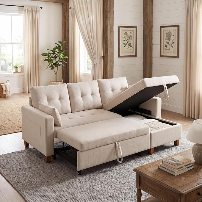 Convertible Sofa Bed, L Shape Sleeper Sofa by Outdoorchairs