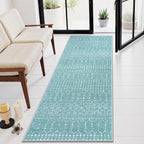 Lahome Moroccan Green Runner Rug 2x6 Washable Non-Slip Hallway Rug Runner by Lahome