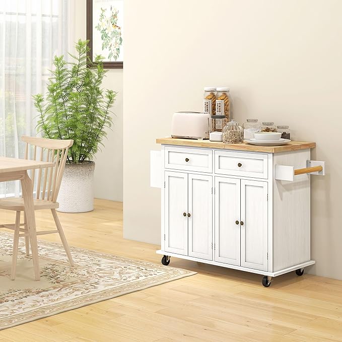 HOMCOM Kitchen Island Cart - Image 2
