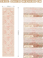 Runner Rug 2x10, Vintage Washable Rugs - Image 2