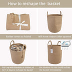 XUANGUO Rope Laundry Basket Laundry Hamper - Image 6