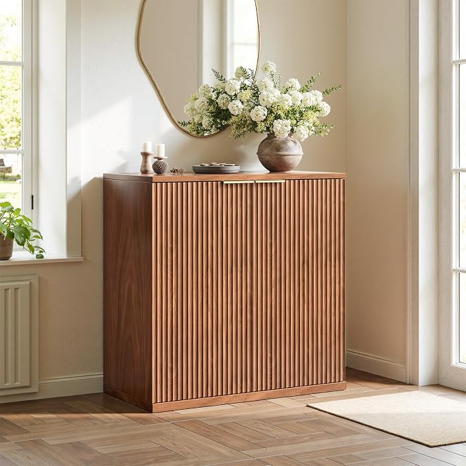 Evermagin 63" Walnut Buffet Cabinet - Image 4
