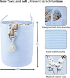 XUANGUO Cotton Rope Laundry Basket Hamper - Image 2