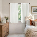Pitalk Short Linen Textured Blackout Curtains - Image 3
